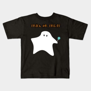 Trick or treat - Halloween, ghost, candy, lollipop. Kids T-Shirt